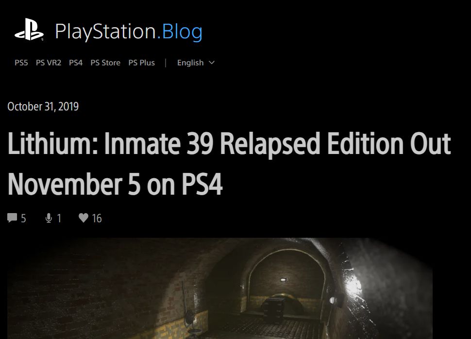 Captura de PlayStation Blog: Relapsed Edition, 2019